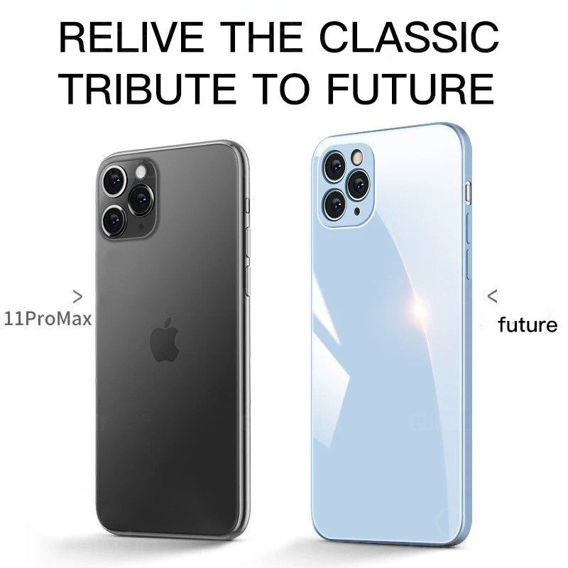 Ốp điện thoại silicon có kính cường lực bảo vệ camera cho Iphone 11 12 13 Pro Max Xs Max X Xr 7 8 Plus 13 12Pro | WebRaoVat - webraovat.net.vn