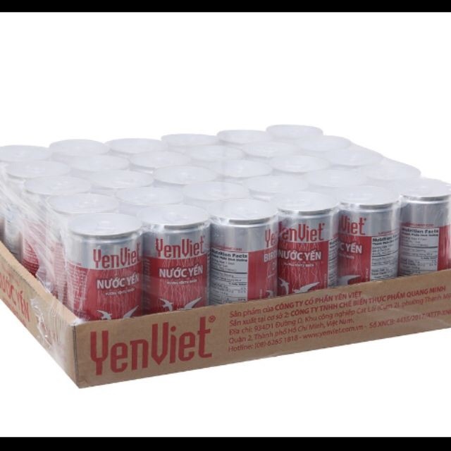 NƯỚC YẾN VIỆT lon 190ml thùng 30 lon
