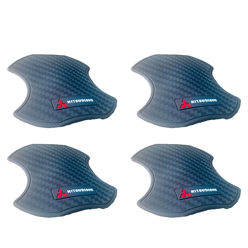 Bộ 4 Miếng Dán Cao Su Bảo Vệ Tay Nắm Cửa Xe Hơi Mitsubishi Attrage Mirage G4 Triton Xpander Pajero Xpander Lancer ASX Storm Accessorie