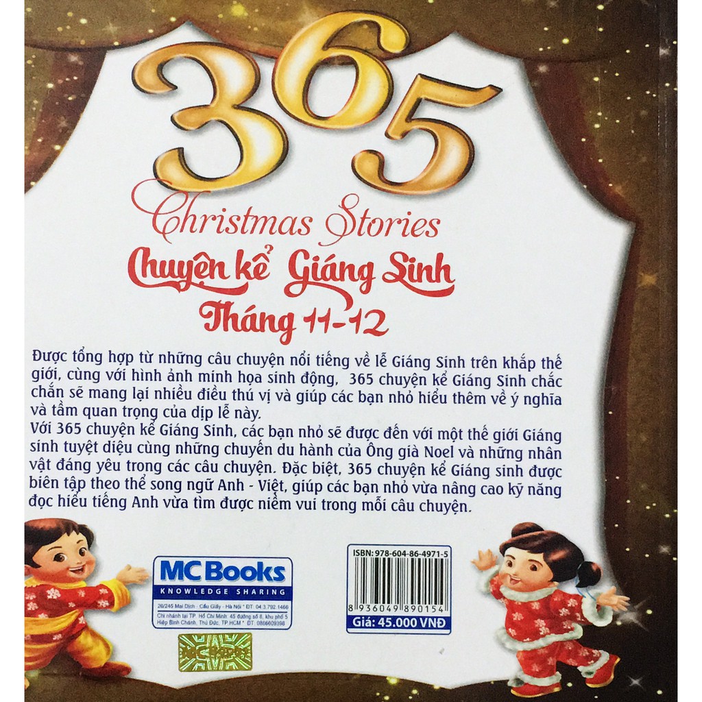 Sách - 365 Chuyện Kể Giáng Sinh Tháng 11 - 12 (Song Ngữ Anh - Việt)