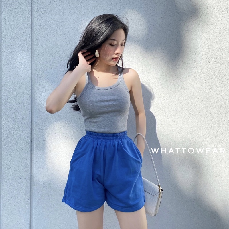 Quần short nỉ da cá Essentials mùa hè màu sắc nổi bật by whattowear