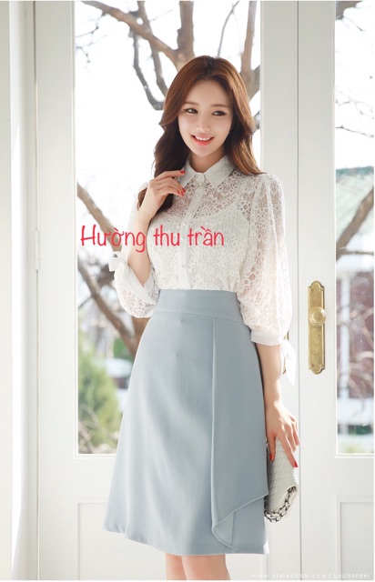 Chân váy chữ a thời trang đến gối