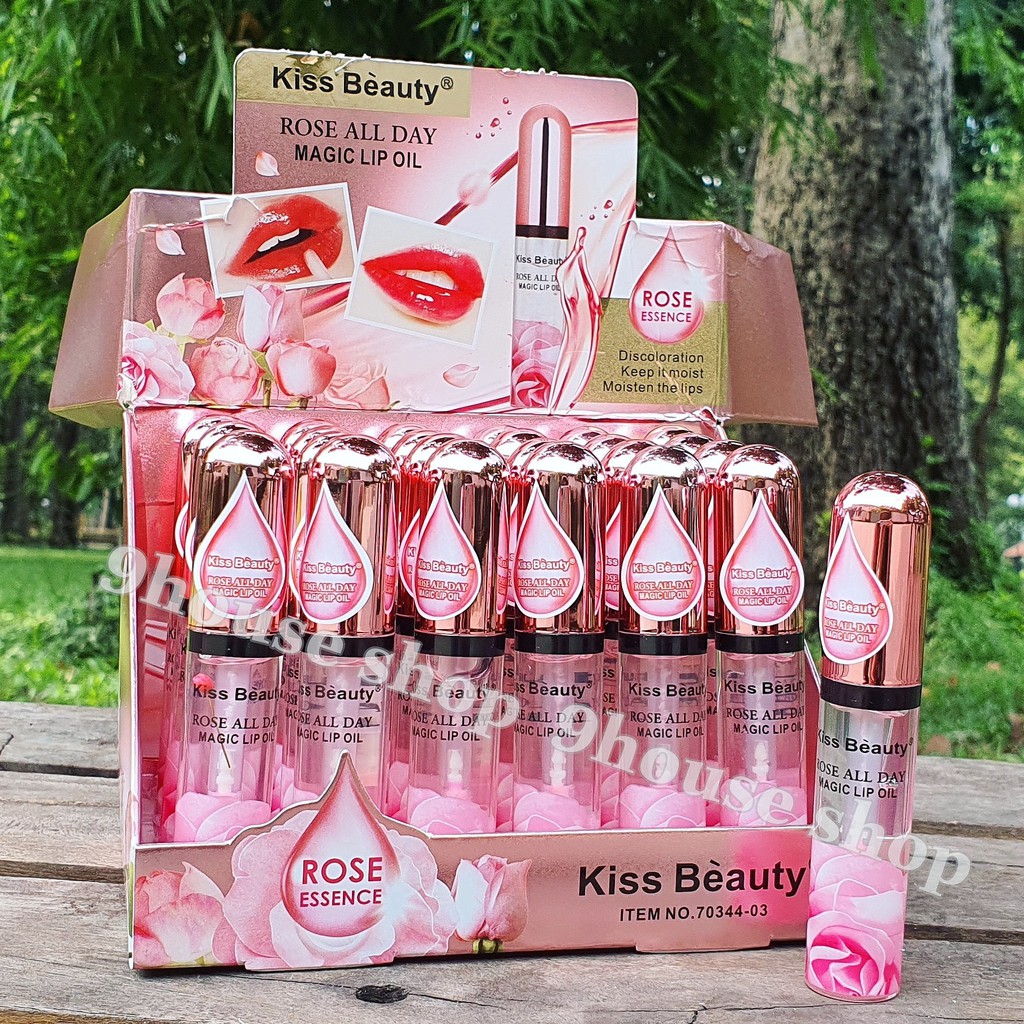 01 Son Hoa Hồng Dưỡng Môi ROSE ALL DAY Magic Lip Kiss Beauty 7ml Thái Lan