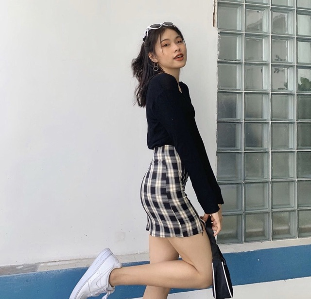 Chân váy caro ulzzang | BigBuy360 - bigbuy360.vn
