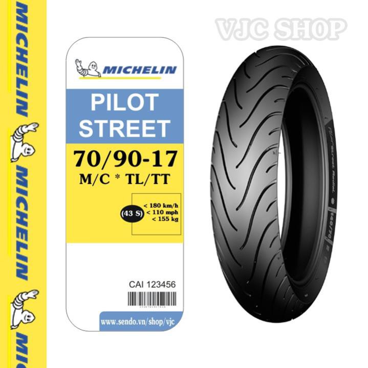 Lốp (vỏ) xe Exciter 150 trước 80/90-17 TL + Sau 120/70-17 TL Michelin Pilot Street chính hãng _ Lốp Trung Thành