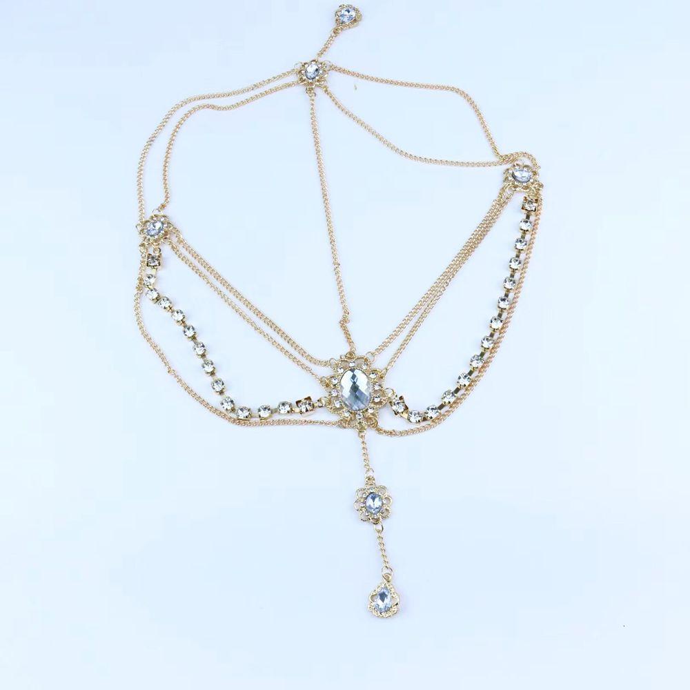 LILYES Vòng Cài Tóc Đính Đá Phong Cách Boho Cho Nữ