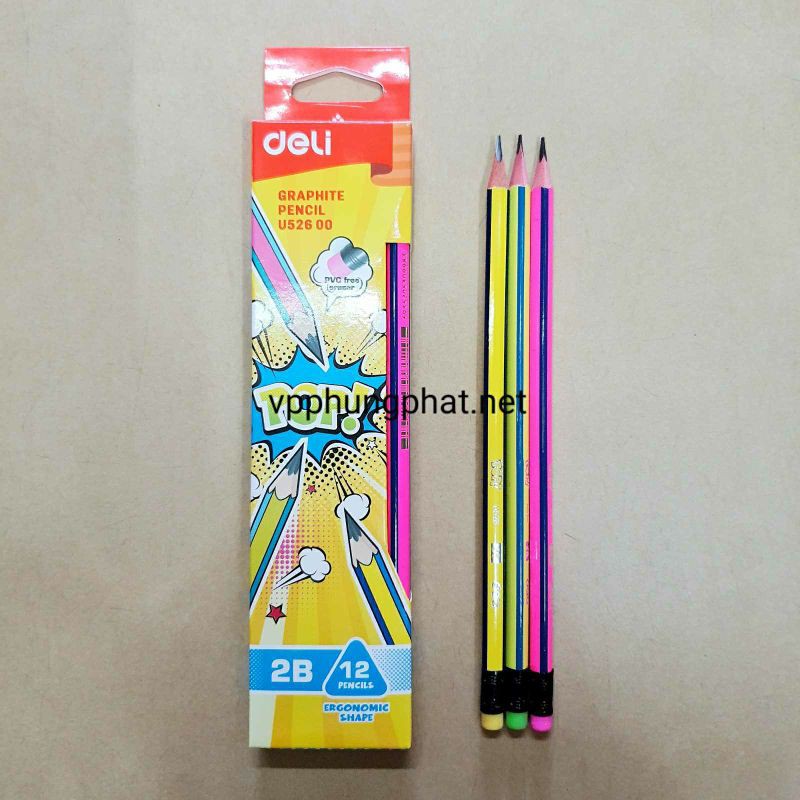 Hộp 12 Bút Chì Gỗ Deli U52600