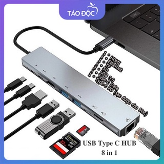 Mua Hub Type C 8in1 - Cổng Chuyển Đổi HDMI  USB 3.0  SD  TF  RJ45  PD Type-C Cho Laptop Macbook