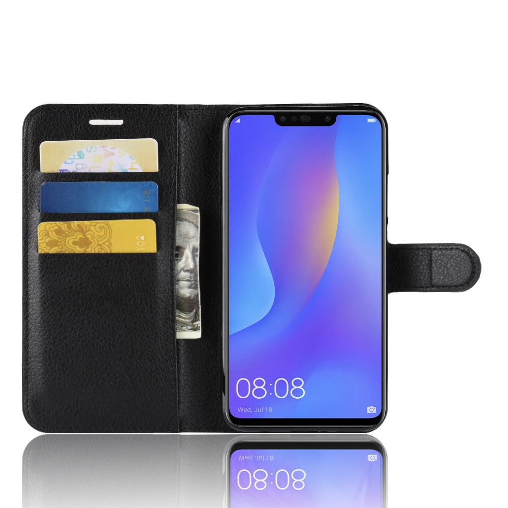 Bao da Huawei Nova 3i Ốp lưng da cao cấp có nắp gập và chống xem phim