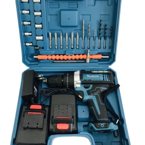 Máy khoan Makita 36V 3 Chức Năng, 24 Phụ kiện, khoan tường bắn vít - Hàng Loại 1 lõi đồng không chổi than .Hàng Cao Cấp