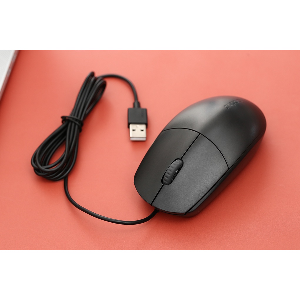 Chuột có dây Rapoo N100 cổng USB Màu Đen Black