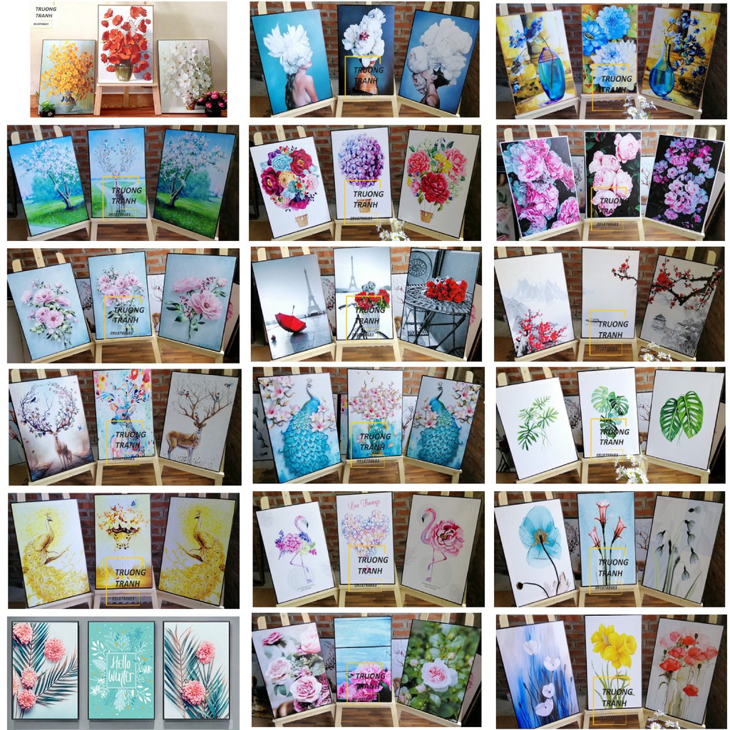 Bộ 3 Tranh canvas khung gỗ giá tốt nhất thế giới