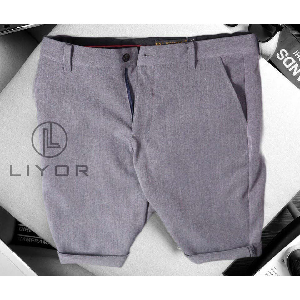 Quần short (DEALSHOCK) nam vải kate dày dặn thiết kế trơn đơn giản - Liyorshop - QKKN5001