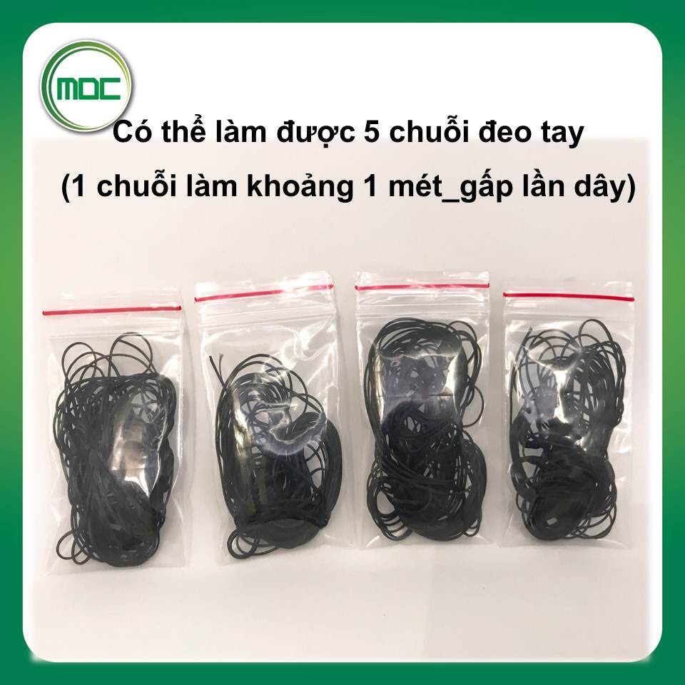 Mộc - Combo siêu rẻ 10 mét dây chỉ tơ chỉ chun xâu hạt đá xỏ hạt đá phong thủy màu trắng màu đen