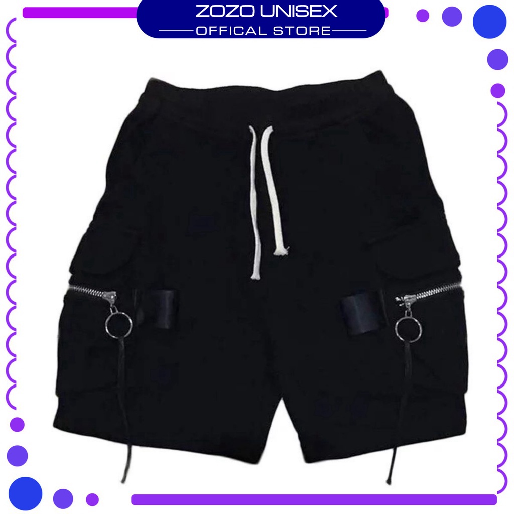 🔥[ TOP SALE ] Quần Short túi hộp unisex KHÓA TRÒN chất kaki dầy co giãn  Zozo_unisex 🌺
