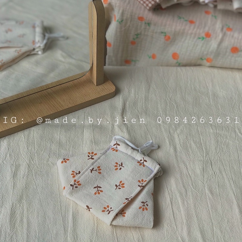 Khẩu trang vải handmade linen đen