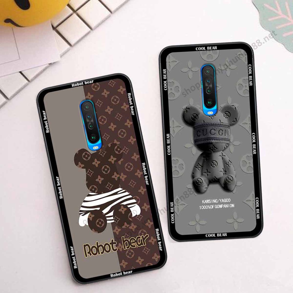 Ốp Xiaomi Redmi K30 bear, k@ws thương hiệu phong cách ốp lưng thời trang cao cấp