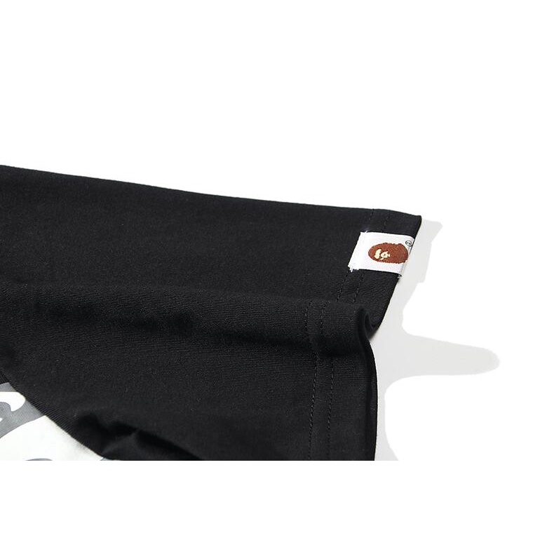 Áo thun cotton tay ngắn in hình BAPE phong cách thời trang