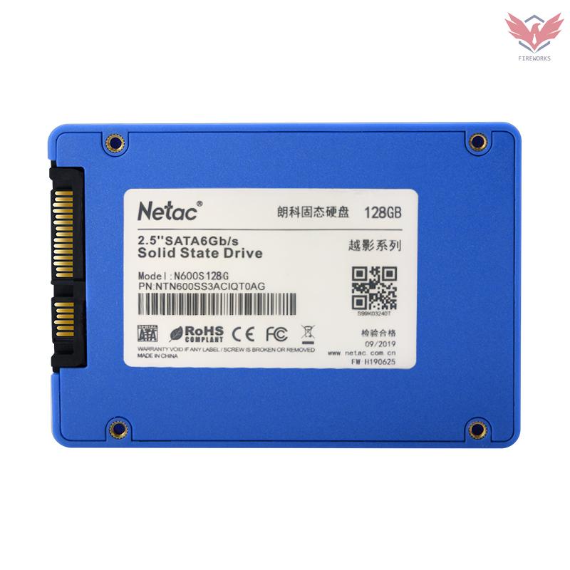 Ổ Đĩa Cứng Fir Netac N600S 128gb Ssd 2.5inch Sata Iii Hdd Sata6Gb / S Tlc Nand Cho Laptop Pc 500 / 400 Mb