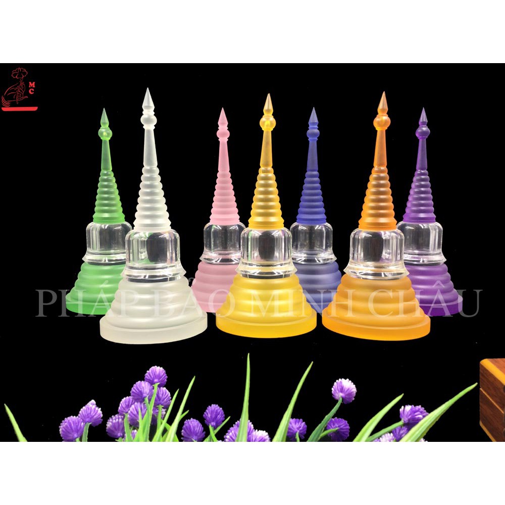 [PBMC]Tháp xá lợi nhựa màu A3 (7 màu) (Giao màu ngẫu nhiên)