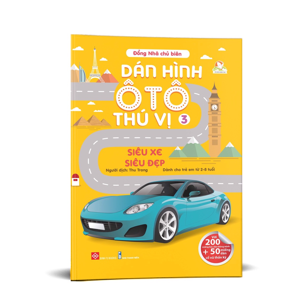 Sách - Dán hình ô tô thú vị- Siêu xe siêu đẹp - Dán hình cho trẻ 2 - 9 tuổi