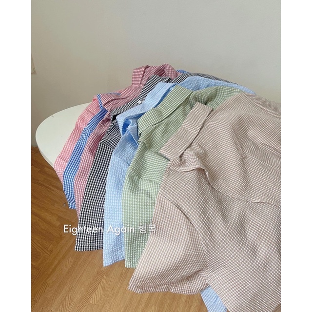 Áo sơ mi xốp xẻ lưng 425