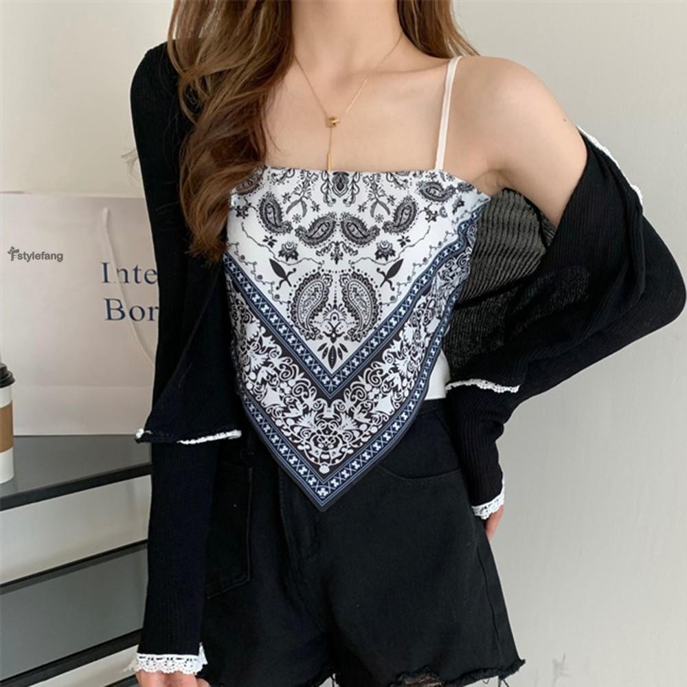 Áo Crop Top Hai Dây Bằng Vải Satin Thời Trang Dành Cho Nữ | BigBuy360 - bigbuy360.vn