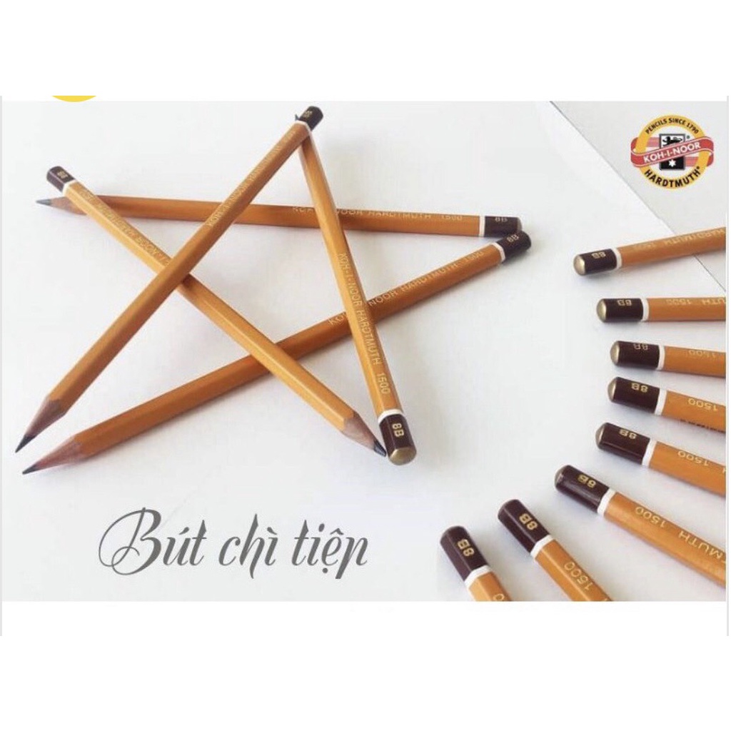 Bút chì Tiệp - Chì phác thảo KOH-I-NOOR 1500 - HB-8B - sỉ/lẻ văn phòng phẩm Diệp Lạc