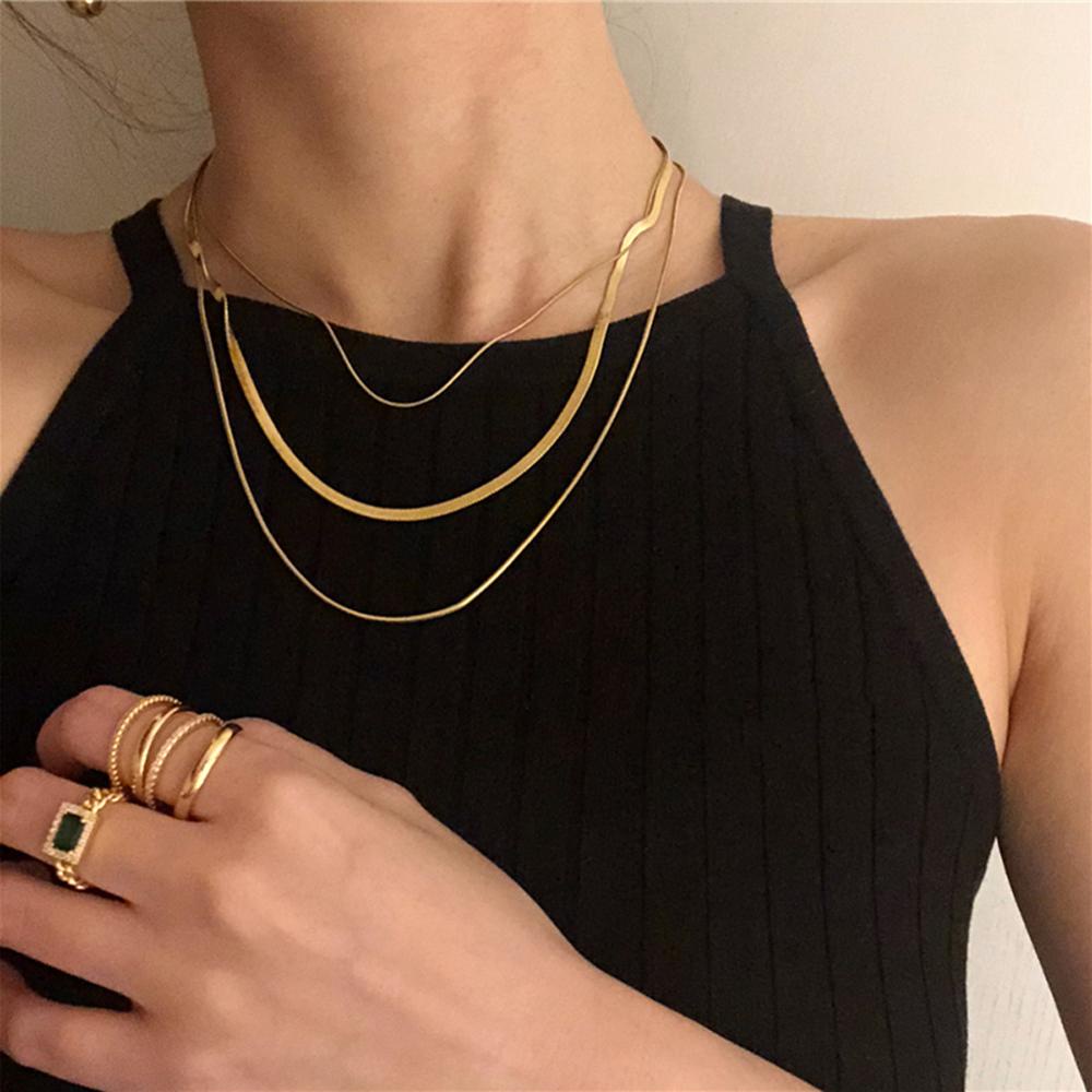 Qqmall Dây Chuyền Nhiều Lớp Phong Cách Vintage Sang Trọng
