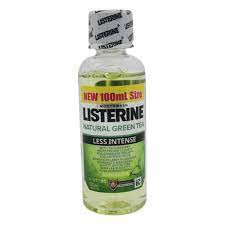 Nước súc miệng hương trà xanh  Listerine Natural Green Tea Zero Alcohol Multi-Action Mouthwash100ml:
