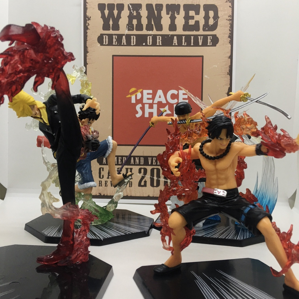 Mô hình One Piece Luffy Zoro Sanji Ace figure anime manga decor trang trí bàn học bàn làm việc phòng ngủ MH07,25-27