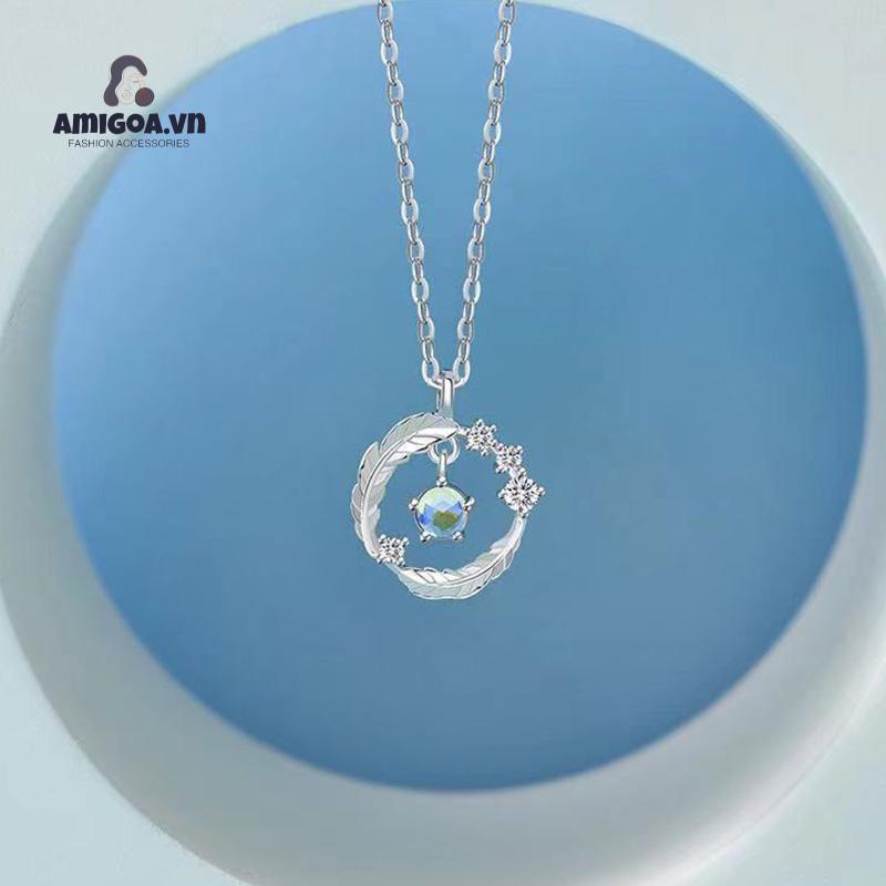 ✨✨Vòng cổ nữ bạc thật đẹp hình lông vũ Trang Sức
