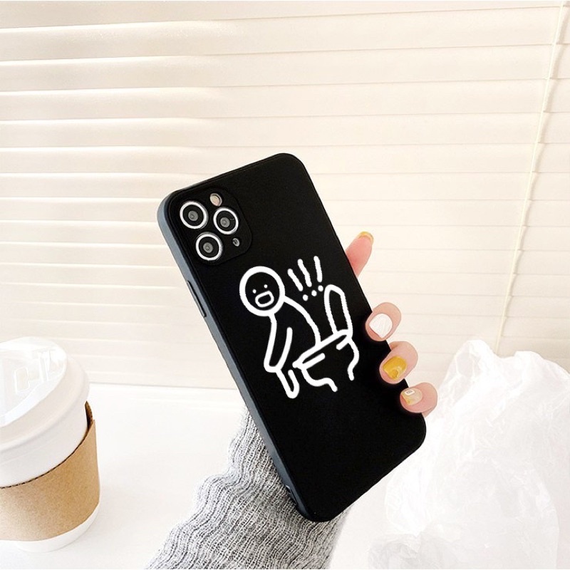 Ốp lưng vuông giả lp13 cạnh hình toa lét giải trí 6/6plus/6splus/7/7plus/8/8plus/x/xr/xs/11/12/pro/max/plus/promax