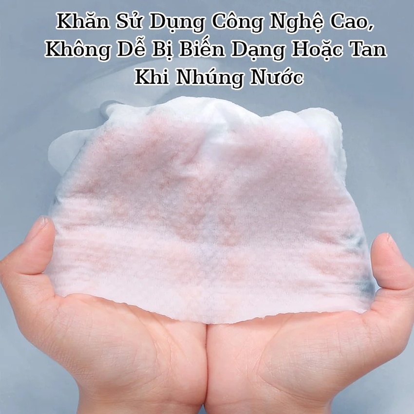 Khăn mặt khô dùng 1 lần Animerry lau khô lau ướt tẩy trang khăn giấy đa năng Màu Hồng - chất liệu cotton
