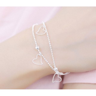 Lắc tay trái tim bạc - TS-0107