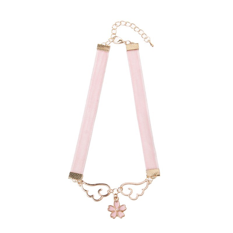 Vòng cổ choker dây nhung mặt khắc hình ngôi sao thủ lĩnh thẻ bài Sakura