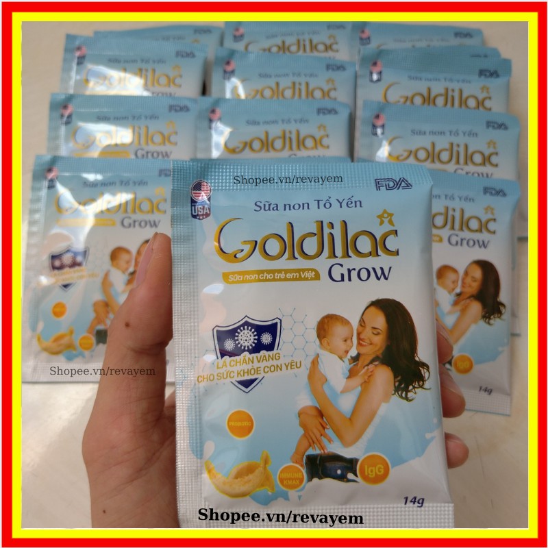 Sữa non tổ yến Goldilac Grow - 1 Gói dùng thử 14g