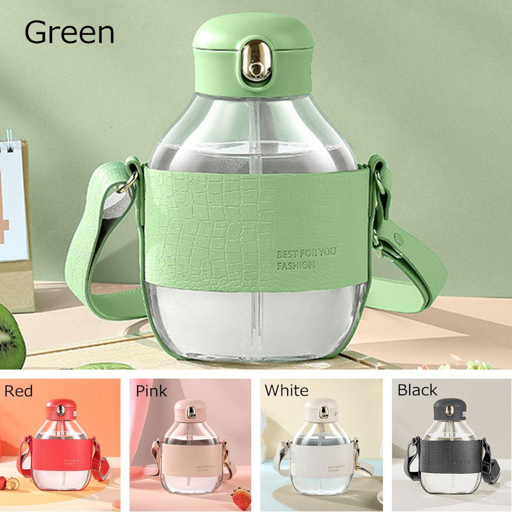 Bình Nước Thể Thao Nhỏ Gọn Có Dây Đeo Vai Và Ống Hút Chống Rò Rỉ