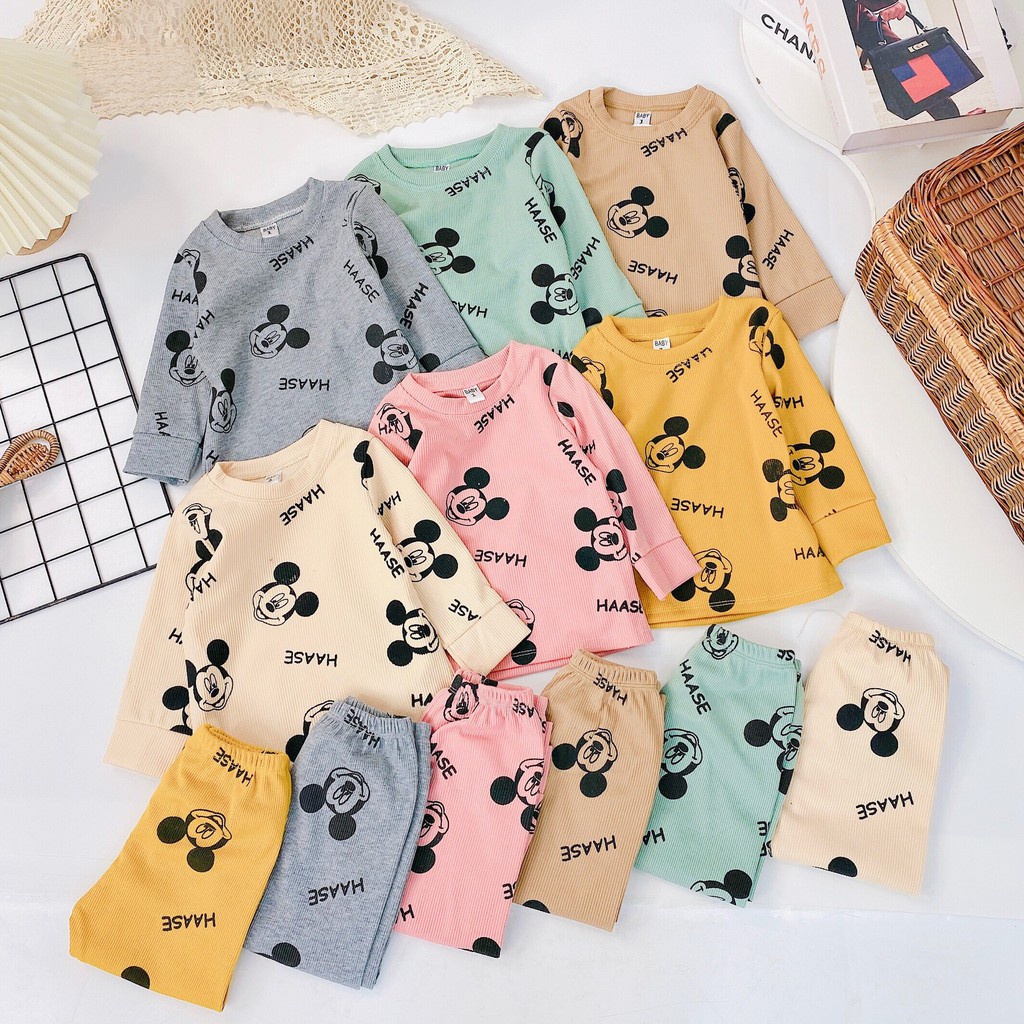 Đồ bộ quần áo dài tay cho bé - Bộ thu đông cho bé AM787 TTR143