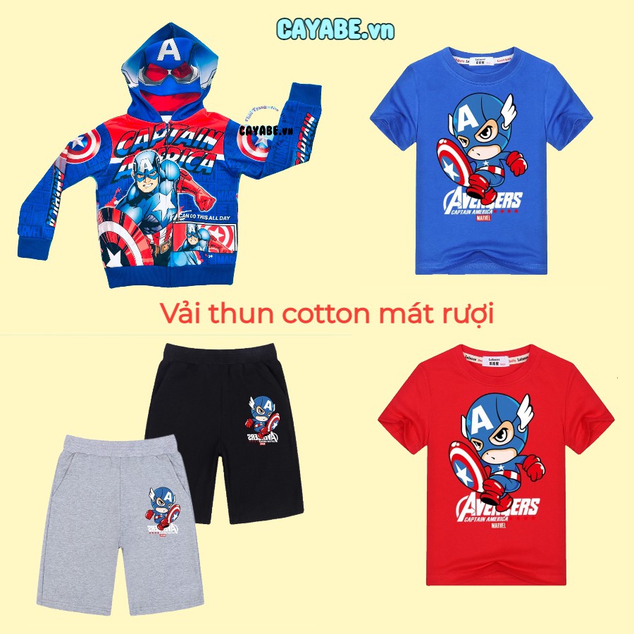 ÁO KHOÁC BÉ TRAI CAYABE CHỐNG NẮNG ĐỘI TRƯỞNG MỸ CAPTAIN AMERICA