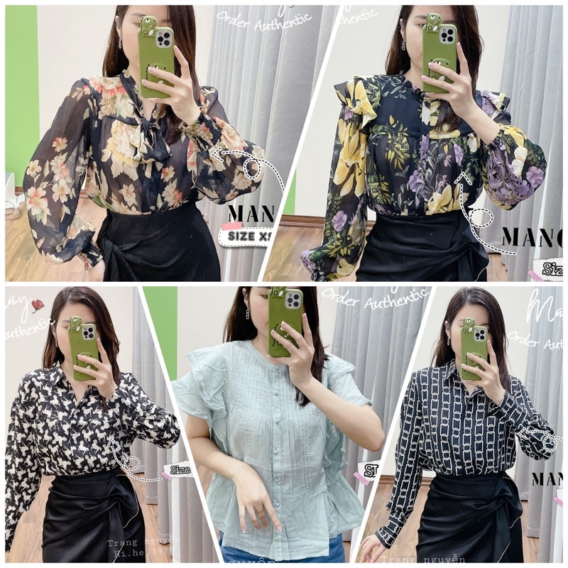 Áo somi mango authentic vợt sale
