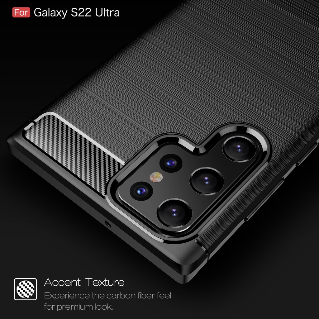 Ốp Điện Thoại Silicon Dẻo Sợi Carbon Samsung Galaxy S22 Ultra S20 S21 S22 Plus Ultra S20 S21 FE Note 20 Ultra 10 Plus 8 9 S8 S9 S10 Plus