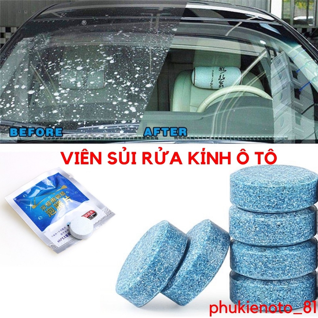 Viên sủi rửa kính Ô Tô -1v  làm sạch kính