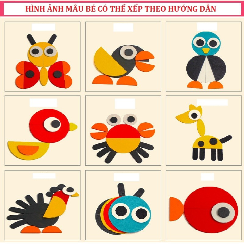 Bộ ghép hình con vật funboard sáng tạo