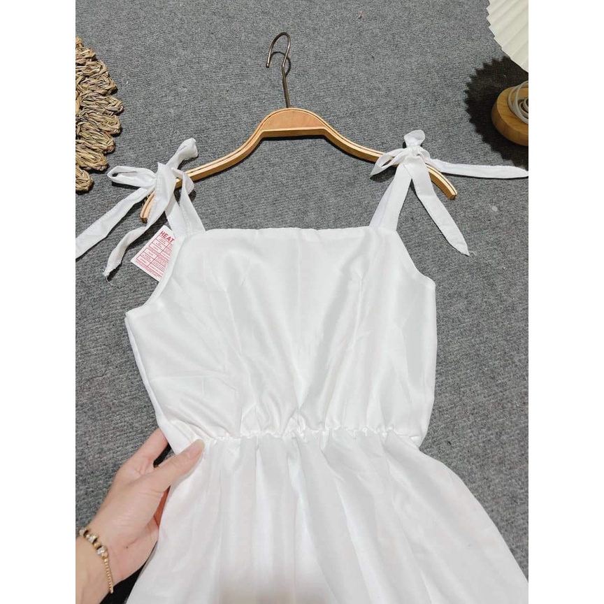 Váy 2 dây nơ vai đi biển,đi chơi