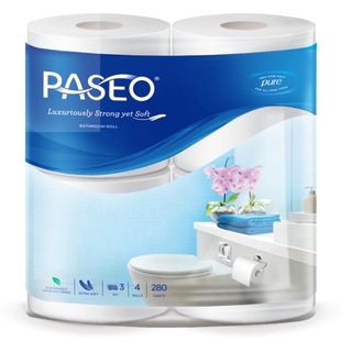 Giấy Vệ Sinh Lụa Paseo 4 Cuộn 3 Lớp