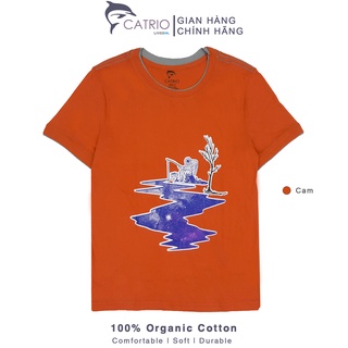 áo thun cotton cộc tay mềm mát BIG SIZE cho bé trai in câu cá 9-12 tuổi/14-18 tuổi. áo phông ngắn tay size đại