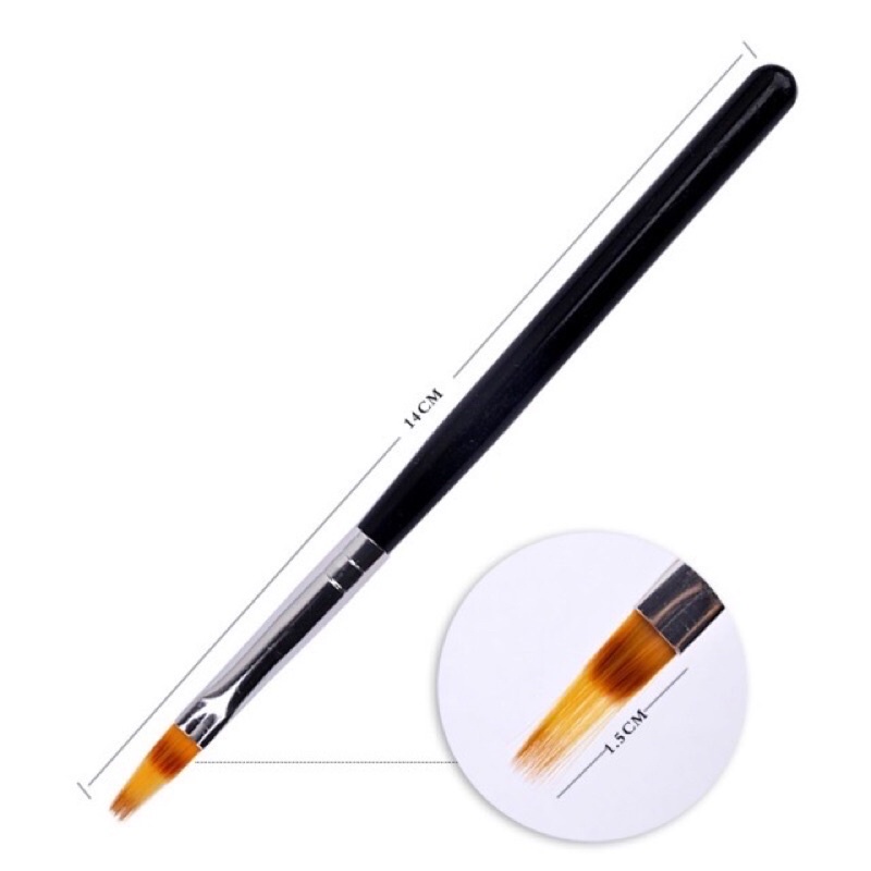 Cọ Ombre Nail Cán Gỗ Mái Thưa Làm Móng
