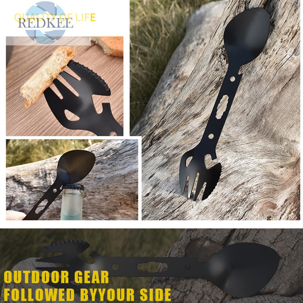 Muỗng Nĩa Kiêm Nĩa Bằng Thép Không Gỉ EDC Đa Chức Năng