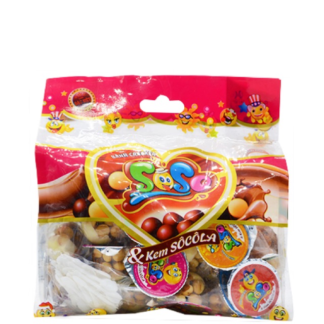 Bánh Cracker &amp; Kem Chocola SoSo Gói 350gr